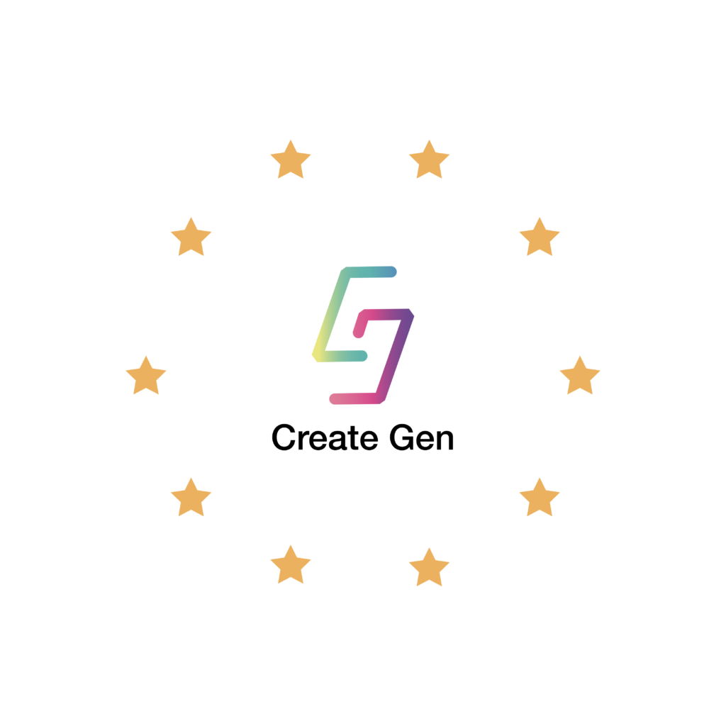 Create Gen logo with stars around it to celebrate opening